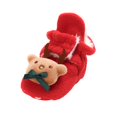 thumbnail image 1 of GPOECD Adorables Espadrilles pour Bébé Chaudes Bottillons de Marche Dessin Animé Confortables Chaussures d'Hiver pour Bébé Rouges,13, 1 of 8