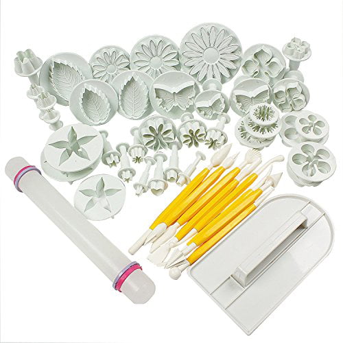 Xmas Fondant Cake Cutter Plunger Cookie Mold Sugarcraft Flower Decorating Mo P5