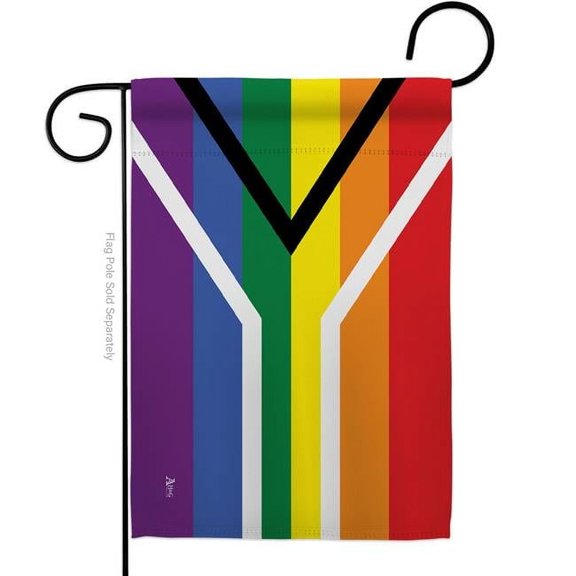 G149007-BO Gay Garden Flag of South Africa Garden Support Pride 13 x 18.5 in. Double-Sided Decorative Horizontal Garden Flags for House Decoration Banner Yard Gift