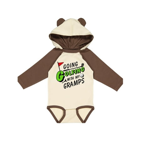 

Inktastic Going Golfing with my Gramps- kids golf Gift Baby Boy or Baby Girl Long Sleeve Bodysuit