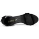 thumbnail image 5 of Sandalias De Tacón Alto Para Mujer Zapatilla Con Punta Abierta Correa De Tobillo Negro 41, 5 of 7
