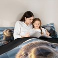 thumbnail image 5 of jejeloiu Wildlife Sea Otter Full Size Comforter Sets,Ocean Animal Bedding Comforter Set,Blue Brown Bedding Sets For Boys,Super Cozy Room Decor Reversible,3-Piece, 5 of 8