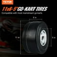 thumbnail image 2 of VEVOR Go Kart Tires and Rims, 11x6-5" Go Kart Wheels, 2-Pack Rear Wheels, Aluminum Alloy Rims, 2 of 9
