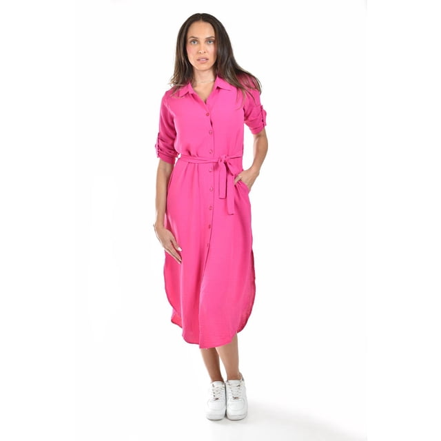 Vestido largo Roman Fashion / Juvenil, 1765 (Fiusha) fucsia G