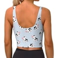 thumbnail image 3 of Lsque Cute Farm Cow Printed Women'S Sports Bra, Compression, Moisture Wicking, High-Impact Sports Bra For Women,Supportive sports bra-Small, 3 of 9