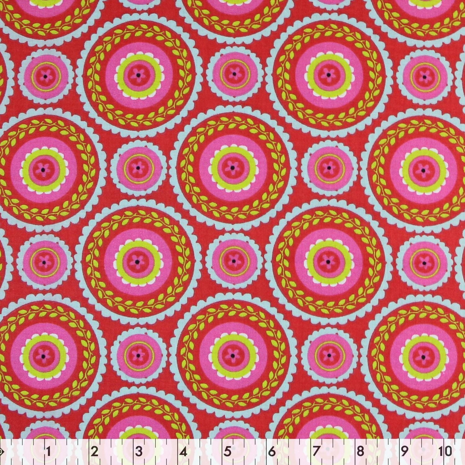 Tissu pré-coupé Fat Quarter de Fabric Creations à motif de spirales brillantes - 18" x 21" / 45cm x 53cm