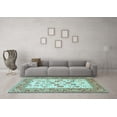 thumbnail image 3 of Ahgly Company Indoor Rectangle Oriental Light Blue Traditional Area Rugs, 7' x 9', 3 of 4