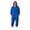 Blue, variant on Mens Fleece Onesie Orange Full Zip Hooded Union Suit Soft Adult One-Piece Year-Round Lounge Set