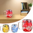 thumbnail image 2 of Red Petal Double Cup Aa， 200Ml Dried Flowers Glass Cup Mugs with Dry Flowers Double Walled Glass Coffee Mug Dried Flowers Glass Coffee Mugs Dry Flower Cup for Juice Coffee or Tea Lover, 2 of 9