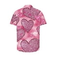 thumbnail image 5 of Xcmzpl Mens Valentine's Day Shirt Big and Tall Hawaiian Button Down Short Sleeves Shirts Lightweight Summer Holiday T Shirts, 5 of 5