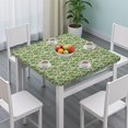 thumbnail image 3 of Green Bigfoot and Tree Pattern Square Fitted Tablecloth with Elastic Edge,Square Table Cover,Washable Elastic Table Cover for Home Kitchen Party Decor 36"x36", 3 of 6