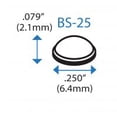 thumbnail image 2 of Round Self-Adhesive Rubber Bumper Stops .250" x .079" - 450pcs - BS25 Black, 2 of 4