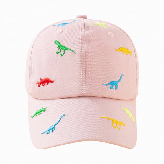Hessimy Toddlers Baseball Hat, Kids Distressed-Washed Baseball Cap Cotton Hats(PinkOne Size)