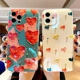 thumbnail image 3 of Love Heart Colorful Glossy TPU Case Compatible with iPhone Case (White,iPhone 12), 3 of 6