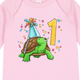 thumbnail image 4 of Inktastic 1st Birthday Cute Turtle in Party Hat with Confetti Boys or Girls Long Sleeve Baby Bodysuit, 4 of 5