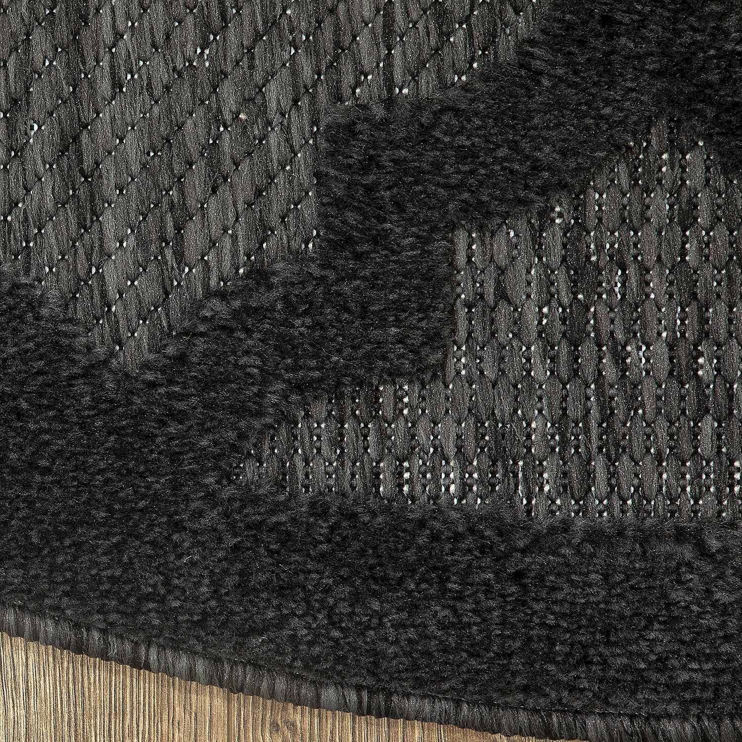 Nourison Easy Care Indoor/Outdoor Charcoal Black 8' x Round Area Rug (8 Round)