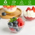 thumbnail image 3 of Mini Round Dessert Cups, Clear Reusable Party Serving Cups for Appetizers, Dips, Desserts, Trifle, Hors D'oeuvres, 3 of 4
