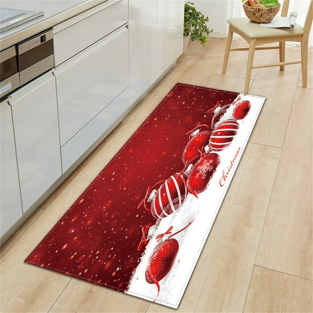 Merry Christmas Welcome Doormat 40x120cm, Festive Indoor Home Entrance Carpet, Non-Slip Holiday Decor Rug