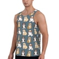 thumbnail image 2 of Picia Cartoon Bulldog 1 Printed Men’s Performance Tank, Men's Workout Tank Top Moisture-Wicking Tank Top Muscle tee, Breathable Workout Shirt-Large, 2 of 7