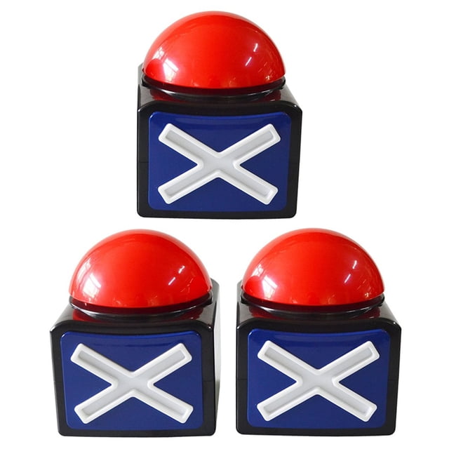 Zumbador de Respuestas Educativo, Juego Interactivo, Zumbadores de Respuestas para Niños, Aprendizaje Atractivo, Juego Familiar, Alarma de Concurso, 3 Piezas