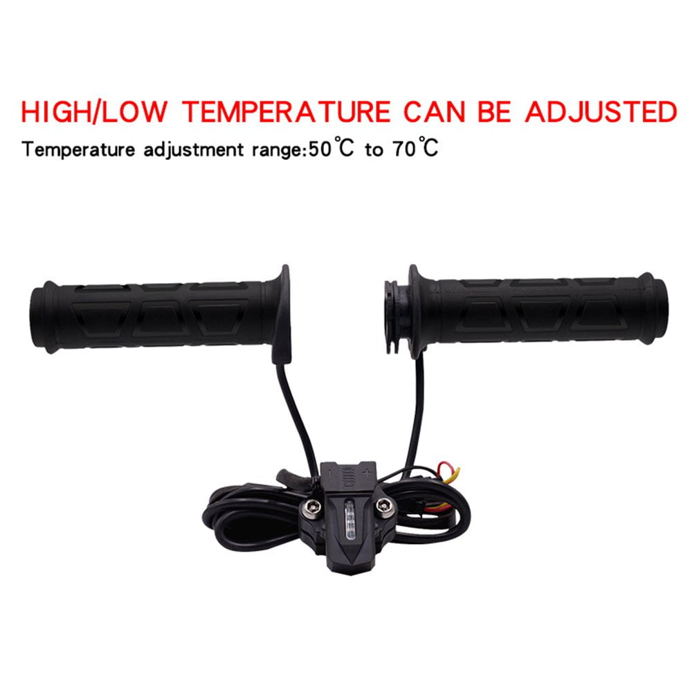 Electric Heating Handle Adjustable Motorcycle Handlebar Heated Grips