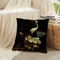 thumbnail image 4 of LALILO Throw Pillow Covers Gold Peacock Peacock Gold Feather Cushion Cover 18" x 18", 987 Pack, 4 of 6