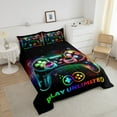 thumbnail image 3 of HLONK Joystick de Jeu Moderne Noir Bleu Couettes & Duvets Grand, 3 of 6