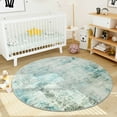 thumbnail image 4 of Carvapet Large Round Area Rug, Non-Slip Washable Circle Rug for Kitchen Bathroom Living Bedroom, Super Soft Absorbent Carpet Low Pile, 6ft, Teal, 4 of 7