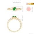 thumbnail image 6 of ANGARA Natural Emerald and Diamond Split Shank Ring in 14K Yellow Gold for Women (Size-6x4mm) | May Birthstone, Birthday, Anniversary, Jewelry Gift for Women | Natural Emerald Ring, 6 of 10