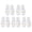 White, variant on 5 Pairs Letters Print Disposable Slippers For Hotel Wedding Party Spa Guest Use Bridesmaid Style Cotton Cloth Material 10.6 inches / 27 cm Length 6 oz / 170 g Weight Pink Color