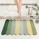 thumbnail image 5 of Alfombra de baño súper absorbente con respaldo de goma antideslizante - Alfombra de baño lavable de secado rápido para ducha, bañera - Alfombra moderna de poliéster de 16x24 pulgadas - Multicolor, 5 of 7