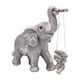 thumbnail image 1 of Estatua de elefante madre e hijo jugando en un columpio, colección de figuras de animales únicas Plata, 1 of 9
