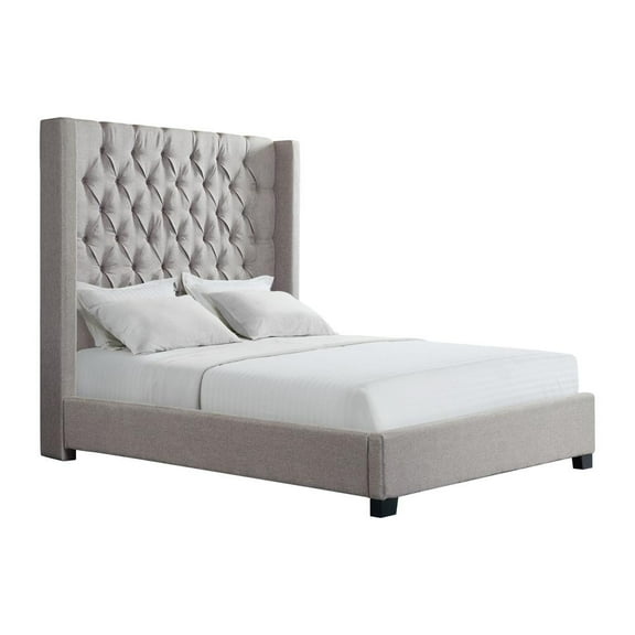 Picket House Furnishings Arden King Tufted Upholstered Bed in Charcoal