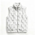 thumbnail image 6 of QATAINLAV Women's Fleece Sherpa Vest Winter Fuzzy Fluffy Checkered Plaid Sleeveless Zip Up Jacket with Pockets, 6 of 8