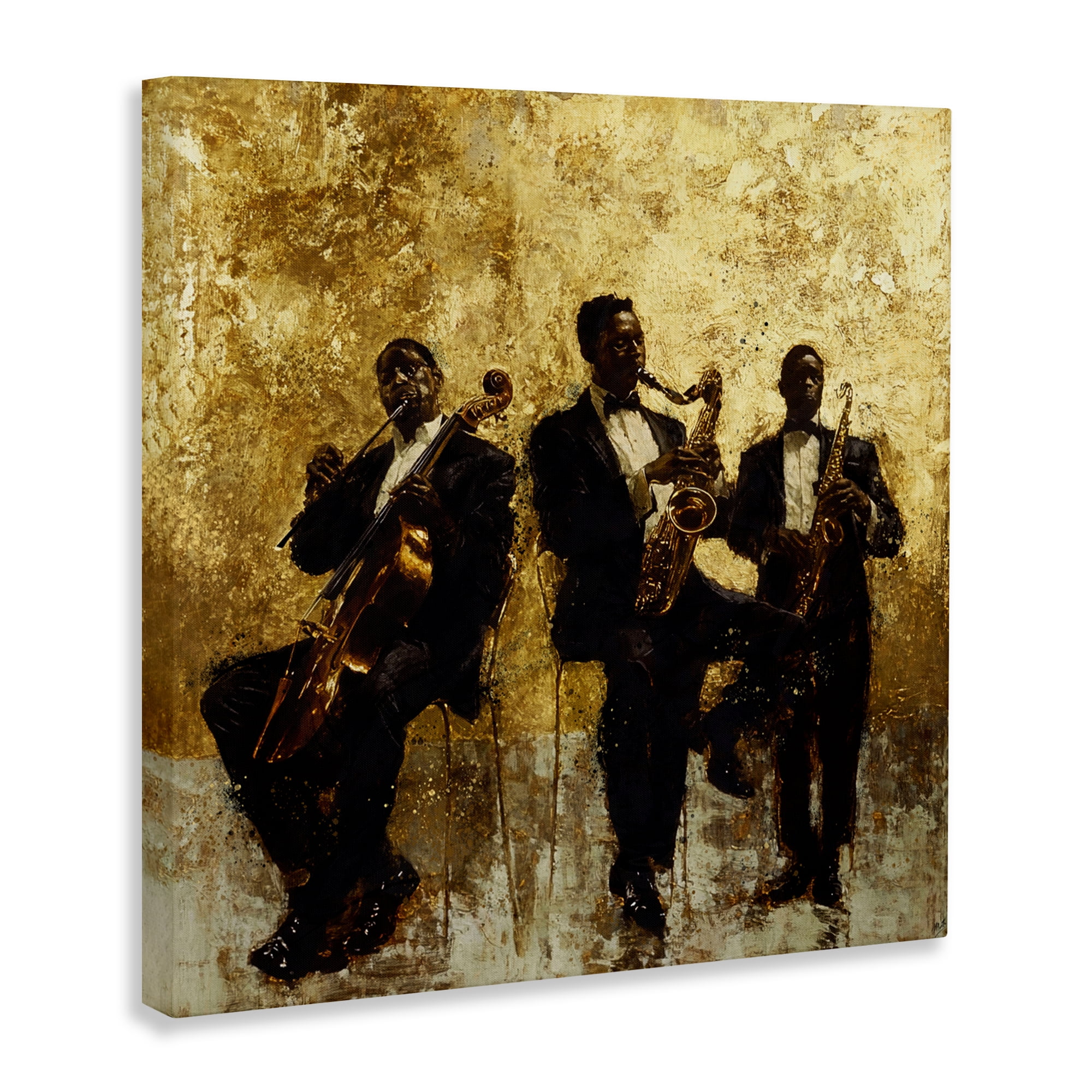 Golden Era Musicians Abstraction Canvas Wall Art, design by Marta Wiley