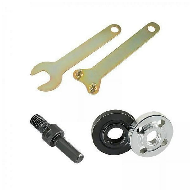 5x Adaptador de Amoladora para Taladro Eléctrico, Accesorios de Mandril Adaptador de Taladro de 10mm, Conversión de Taladro a Amoladora con Llave 5 piezas