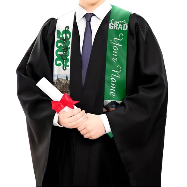 Elegant Graduation Stole Shawl For Ceremonies School Events With Pointed Collar Design Versatile Accessory Gown