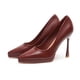 thumbnail image 4 of 2023 Zapatos de lujo para mujer, nuevo diseño, tacones de oficina, plataforma de cuero, sexys, finos, zapatos de tacón alto para mujer, 4 of 4