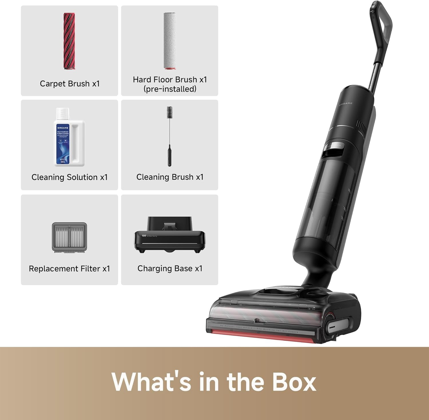 Dreame H15 Pro CarpetFlex Cordless Vacuum Mop, Wet Dry Vacuum Cleaner with Dual Brushes for Hard Floors & Carpet, Tangle-Free Hair-Cutting, 23kPa Suction, 180° Lie-Flat, 194°F Fast Drying