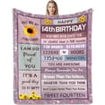 thumbnail image 1 of LHSHID Gifts for 14 Year Old Girl Birthday Gifts for 14 Year Old Girl14th Birthday Decorations Birthday Gifts for Teen Girls 14 Best 14th Birthday Gifts Blanket 60"x80", 1 of 7