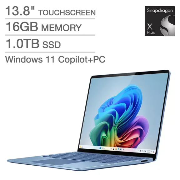 Microsoft Surface Laptop 13.8" PixelSense Flow 2304 x 1536 Touchscreen - Qualcomm Snapdragon X Plus (10 core) Processor - Windows 11 Copilot  PC - Sapphire