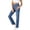 Navy, variant on Women's Faux Denim Pants Straight Leg High Waisted Pull On Stretchy Jeans Casual Dress Yoga Pants with Pockets