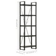 thumbnail image 5 of vidaXL 5-Tier Bookcase Black 23.6"x11.8"x70.9" Solid Mango Wood, 5 of 10