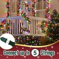 thumbnail image 5 of Stargo Warm Multi Color Christmas Tree Lights - 20 ft String of 105 Incandescent Mini Bulbs Multifunctional Lighting Modes, for Decorative, Bedroom, Outdoor, Xmas Twinkle Lights with Green Wire Total, 5 of 10
