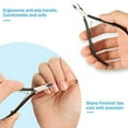 thumbnail image 6 of 8 Pieces Cuticle Nippers Stainless Steel Cuticle Trimmer Pointed Blade Cuticle Cutter Clipper Dead Skin Remover Scissors Manicure Tools for Fingernails and Toenails (Black), 6 of 15