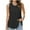 Black tank tops for women, variant on ATOYSOY Women's Pleated Tank Tops Dressy Tunic Solid Color Retro Beach Sleeveless Trendy Tees Round Neck Girls Casual Workout Summer Camisole Black L