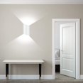 thumbnail image 2 of Aplique de pared LED moderno impermeable de 10 W, aplique de aluminio LED para pared interior y exterior, blanco 6000 K, 2 of 5
