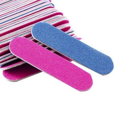HOT! 100Pcs Nail Files Double Color Wooden Mini Buffer Sanding 180/240 Disposable Manicure Tools
