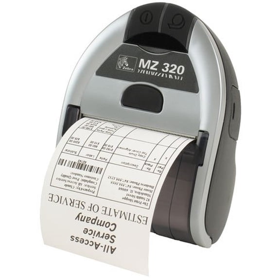 Restored Zebra MZ320 Mobile Thermal Printer 203 DPI, USB/IrDA/Bluetooth, Portable Label & Receipt Printer, 4MB/8MB Memory, P/N: M3E-0UB0E020-00 (Refurbished)