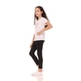 thumbnail image 4 of Pink Angel Girls 2-Pack Ribbed Graphic Tops. Rhinestone Tees, Soft Stretch Everyday Short Sleeve Shirts for Kids Girls, 4 of 8